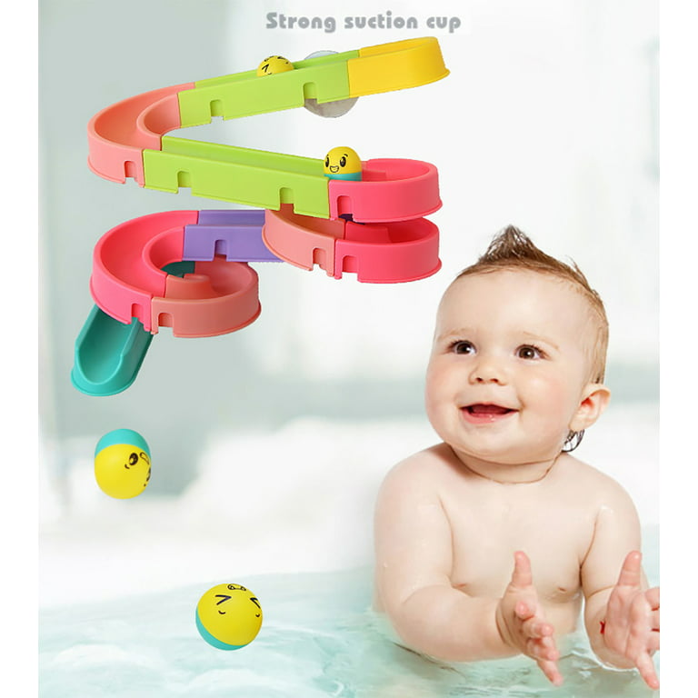 Bath Toys Baby Bathroom Duck DIY Track Bathtub Kids Play Water Games Tool Bathing Shower Wall Suction Set Bath Toy for Children