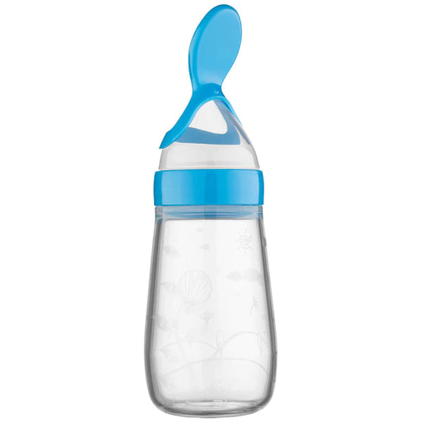 TYRU.HU Silicone Squeezing Feeding Bottle Spoon Bottle Feeder Newborn Baby Training Drink Spoon Safe Tableware Training Feeder