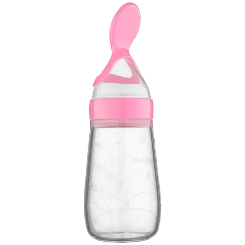 TYRU.HU Silicone Squeezing Feeding Bottle Spoon Bottle Feeder Newborn Baby Training Drink Spoon Safe Tableware Training Feeder