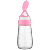 TYRU.HU Silicone Squeezing Feeding Bottle Spoon Bottle Feeder Newborn Baby Training Drink Spoon Safe Tableware Training Feeder