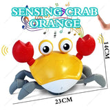 Crawling Crab Baby Toys with Music LED Light up Musical Toys for Toddler Automatically Avoid Obstacles Interactive Toys for Kids