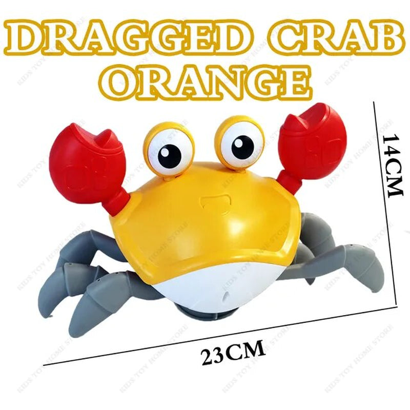 Crawling Crab Baby Toys with Music LED Light up Musical Toys for Toddler Automatically Avoid Obstacles Interactive Toys for Kids