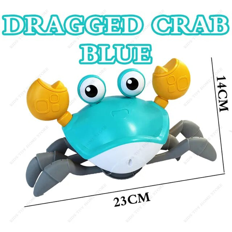 Crawling Crab Baby Toys with Music LED Light up Musical Toys for Toddler Automatically Avoid Obstacles Interactive Toys for Kids